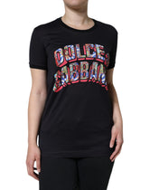 Dolce & Gabbana Black Cotton Logo Print Round Neck T-shirt -   -  Dolce & Gabbana.